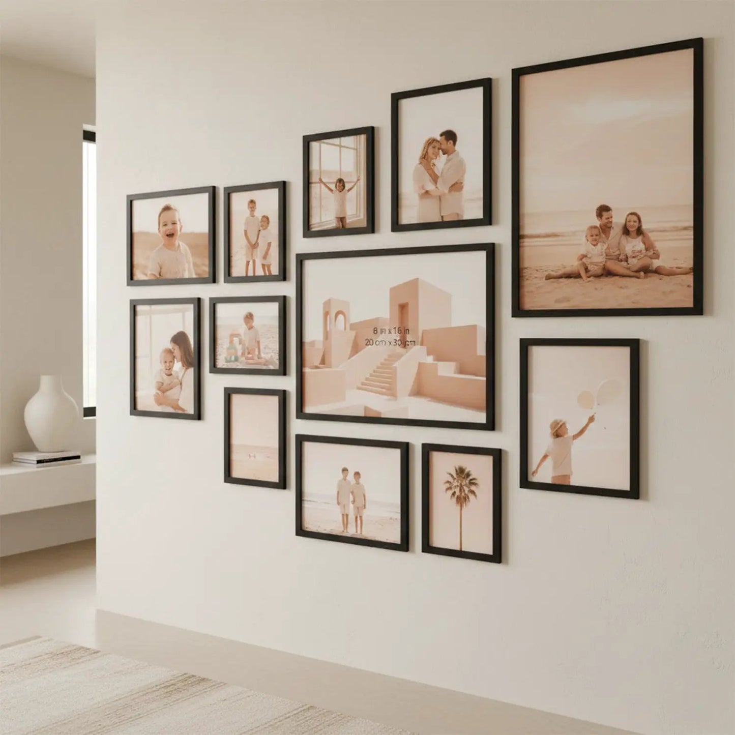 Photo Frame For Wall | Aesthetic Collage Picture Frames For Wall Decor | Rectangular Photo Frames For Home Decor Office Livingroom Bedroom | Set of 12