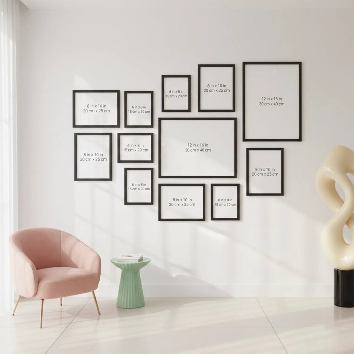 Photo Frame For Wall | Aesthetic Collage Picture Frames For Wall Decor | Rectangular Photo Frames For Home Decor Office Livingroom Bedroom | Set of 12