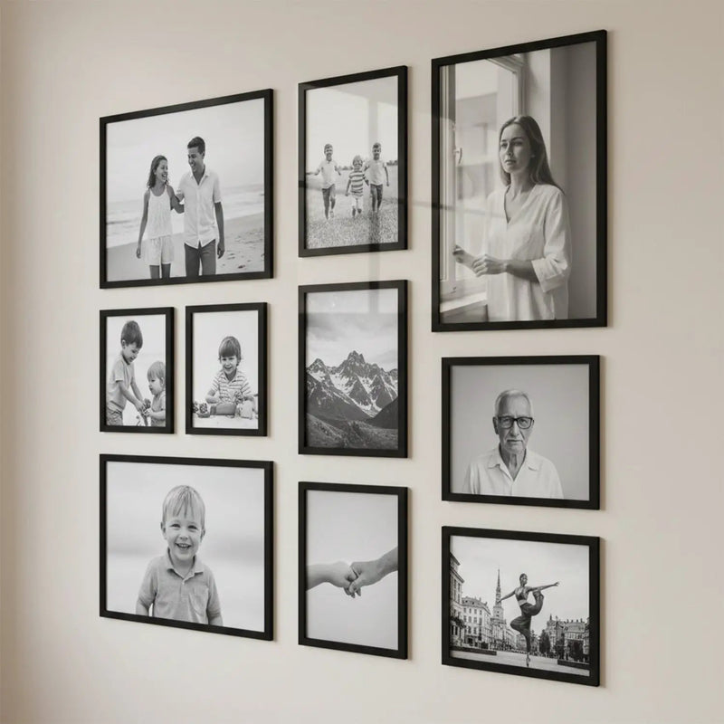 Photo Frame For Wall decoration | Wooden Frames For living room Office | Aesthetic Frames For Wall Decor Gifts | Photo frame for Home Decor Bedroom | Set of 10