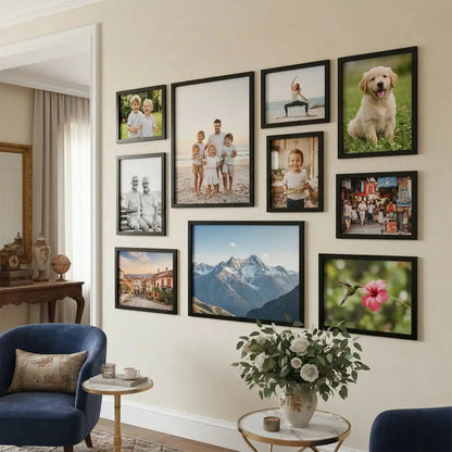Photo Frame For Wall Decor | Collage Picture Frames For Wall Decor | Aesthetic Rectangular Photo Frames For Home Decor Office Livingroom Bedroom | Set of 10
