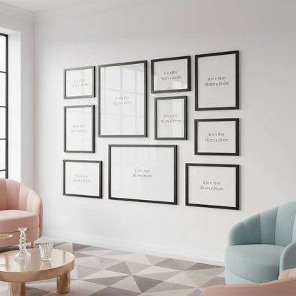 Photo Frame For Wall Decor | Collage Picture Frames For Wall Decor | Aesthetic Rectangular Photo Frames For Home Decor Office Livingroom Bedroom | Set of 10