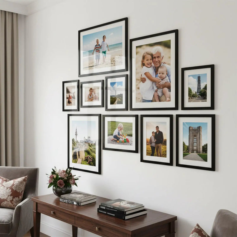 Photo Frame For Wall decoration | Wooden Frames For living room Office | Aesthetic Frames For Wall Decor Gifts | Photo frame for Home Decor Bedroom | Set of 10