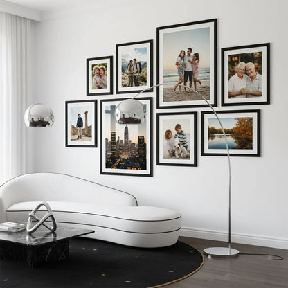 Photo Frame For Wall Decor | Collage Picture Frames For Wall Decor | Aesthetic Rectangular Photo Frames For Home Decor Office Livingroom Bedroom | Set of 8