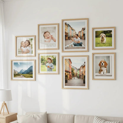 Photo Frame For Wall | Aesthetic Collage Picture Frames For Wall Decor | Rectangular Photo Frames For Home Decor Office Livingroom Bedroom | Set of 8