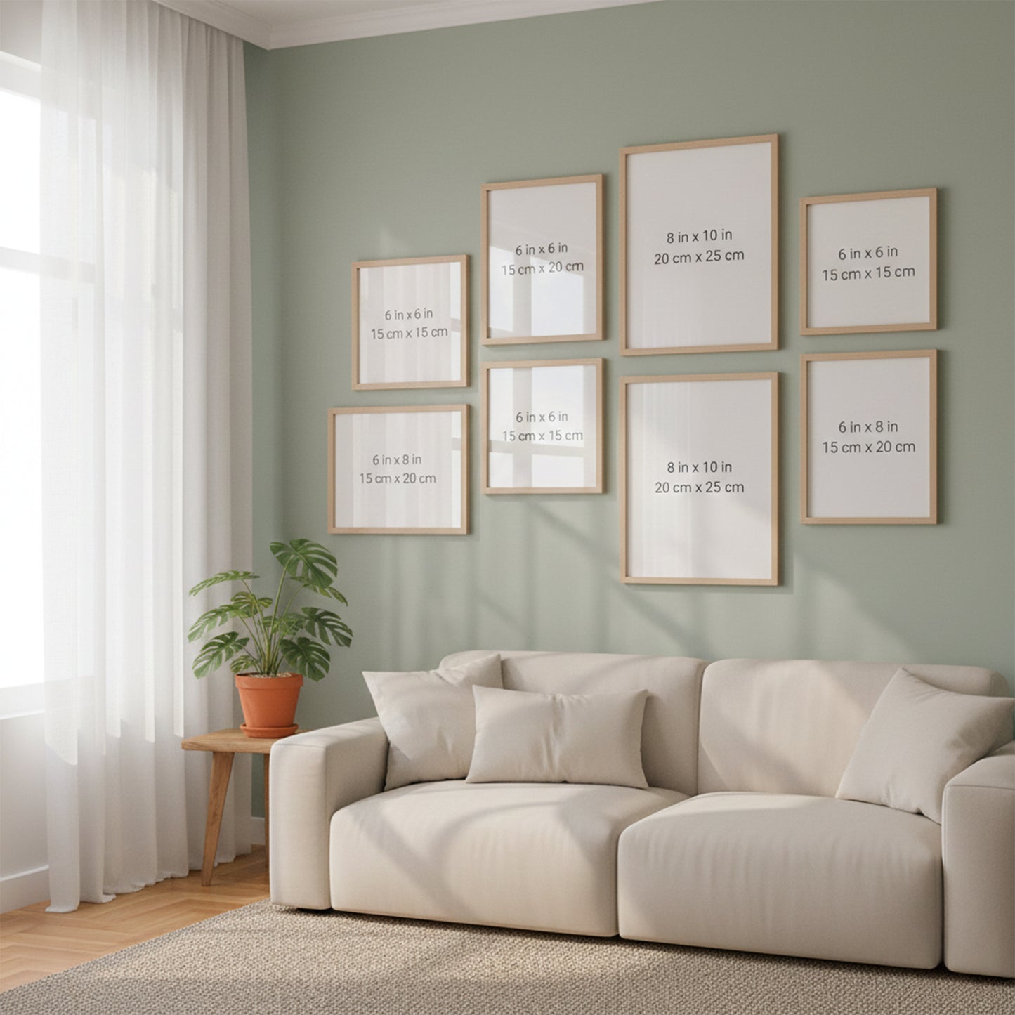 Photo Frame For Wall | Aesthetic Collage Picture Frames For Wall Decor | Rectangular Photo Frames For Home Decor Office Livingroom Bedroom | Set of 8