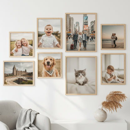 Photo Frame For Wall | Aesthetic Collage Picture Frames For Wall Decor | Rectangular Photo Frames For Home Decor Office Livingroom Bedroom | Set of 8