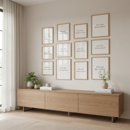 Photo Frame For Wall decoration | Wooden Frames For living room Office | Aesthetic Frames For Wall Decor Gifts | Photo frame for Home Decor Bedrrom | Set of 12