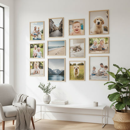 Photo Frame For Wall decoration | Wooden Frames For living room Office | Aesthetic Frames For Wall Decor Gifts | Photo frame for Home Decor Bedrrom | Set of 12