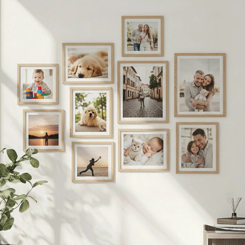 Photo Frame For Wall | Aesthetic Collage Picture Frames For Wall Decor | Rectangular Photo Frames For Home Decor Office Livingroom Bedroom | Set of 10
