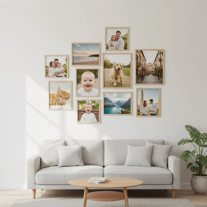 Photo Frame For Wall | Aesthetic Collage Picture Frames For Wall Decor | Rectangular Photo Frames For Home Decor Office Livingroom Bedroom | Set of 10