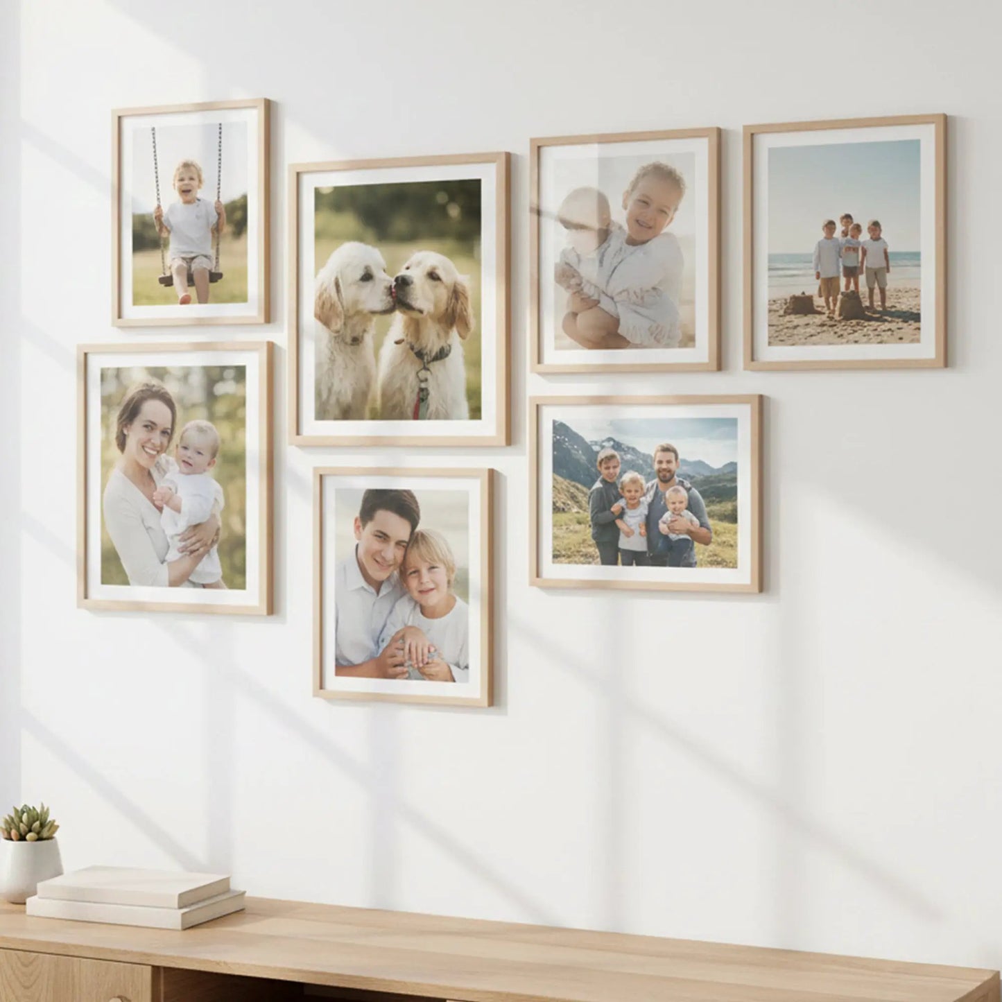 Photo Frame For Wall Decor | Wooden Frames For Wall Decoration | Aesthetic Collage Picture Frames | Rectangular Photo Frame For Home Decor Office | Set of 7