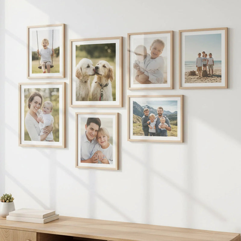 Photo Frame For Wall Decor | Wooden Frames For Wall Decoration | Aesthetic Collage Picture Frames | Rectangular Photo Frame For Home Decor Office | Set of 7