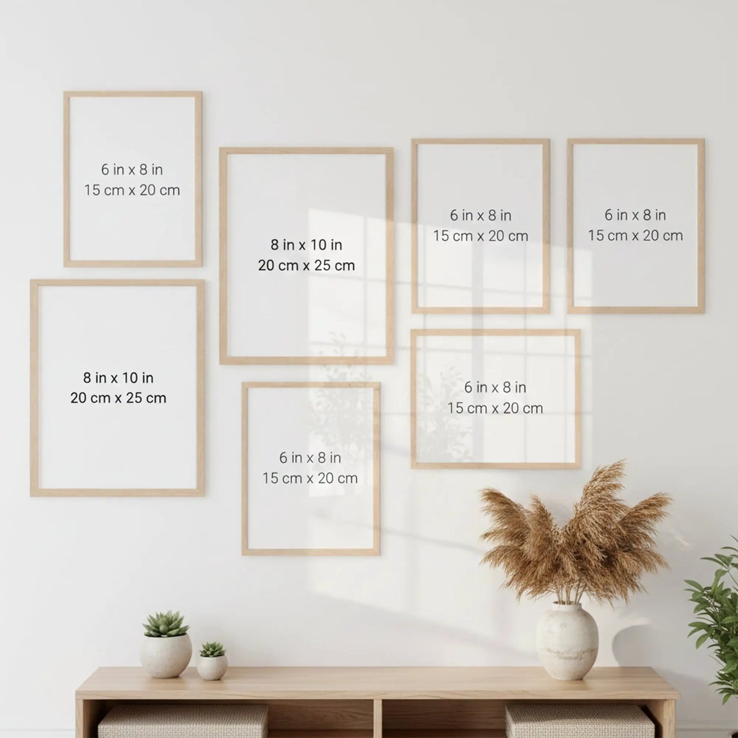 Photo Frame For Wall Decor | Wooden Frames For Wall Decoration | Aesthetic Collage Picture Frames | Rectangular Photo Frame For Home Decor Office | Set of 7