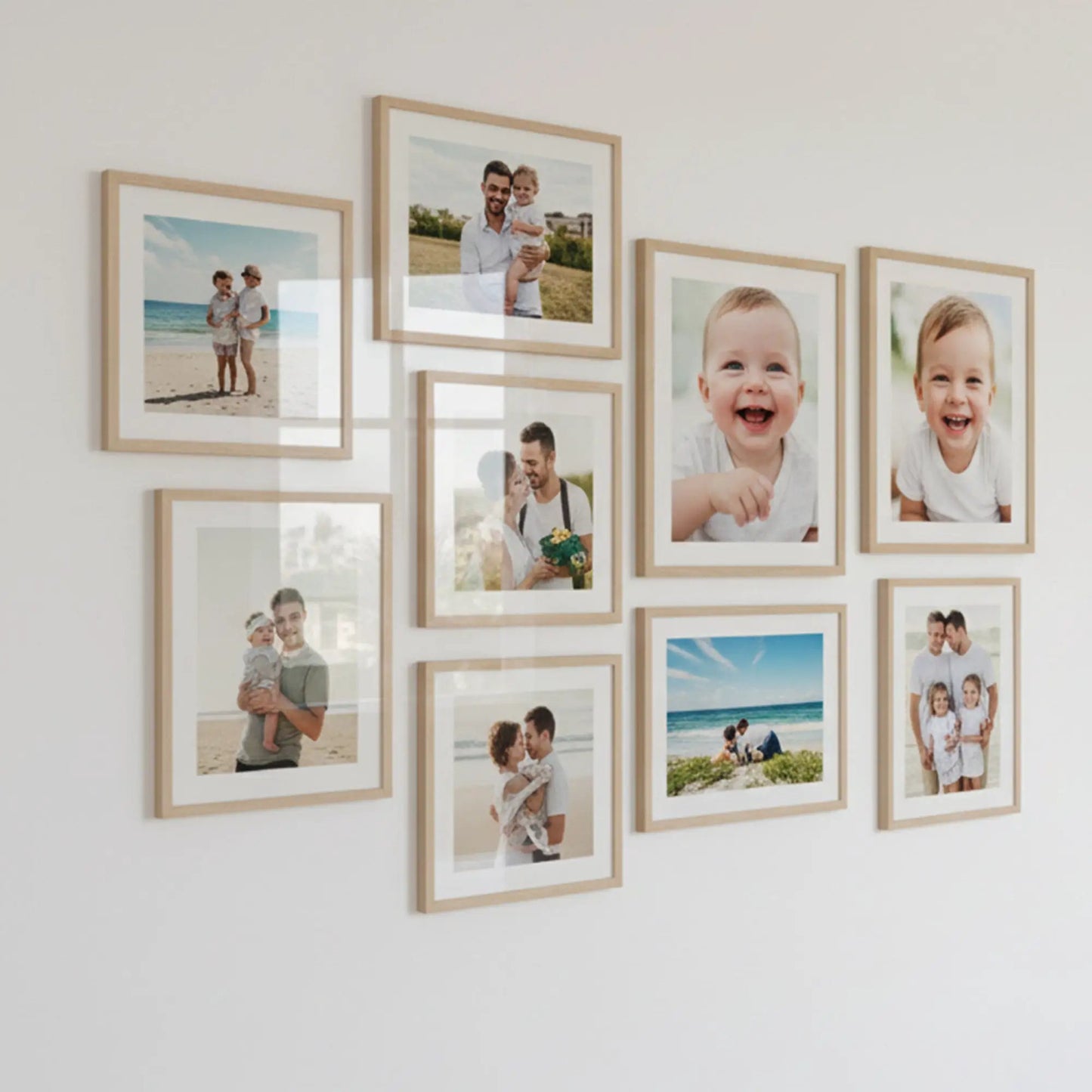 Photo Frame For Wall | Aesthetic Collage Picture Frames For Wall Decor | Rectangular Photo Frames For Home Decor Office Livingroom Bedroom | Set of 9