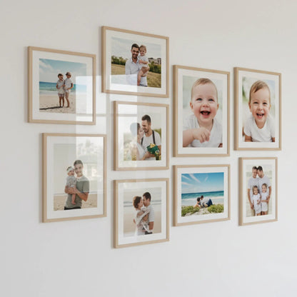 Photo Frame For Wall | Aesthetic Collage Picture Frames For Wall Decor | Rectangular Photo Frames For Home Decor Office Livingroom Bedroom | Set of 9