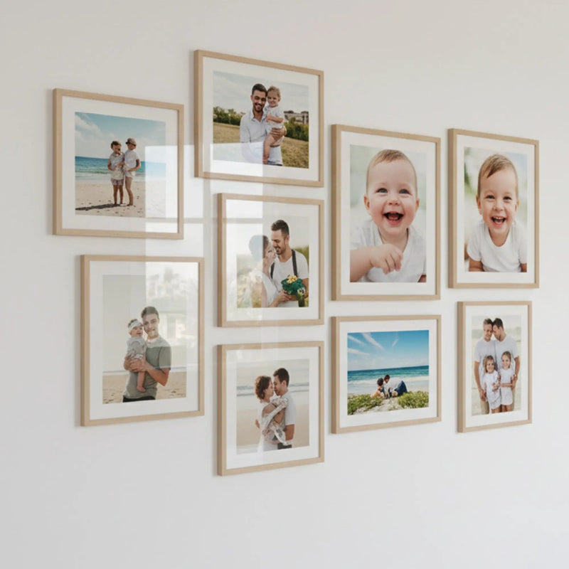 Photo Frame For Wall | Aesthetic Collage Picture Frames For Wall Decor | Rectangular Photo Frames For Home Decor Office Livingroom Bedroom | Set of 9