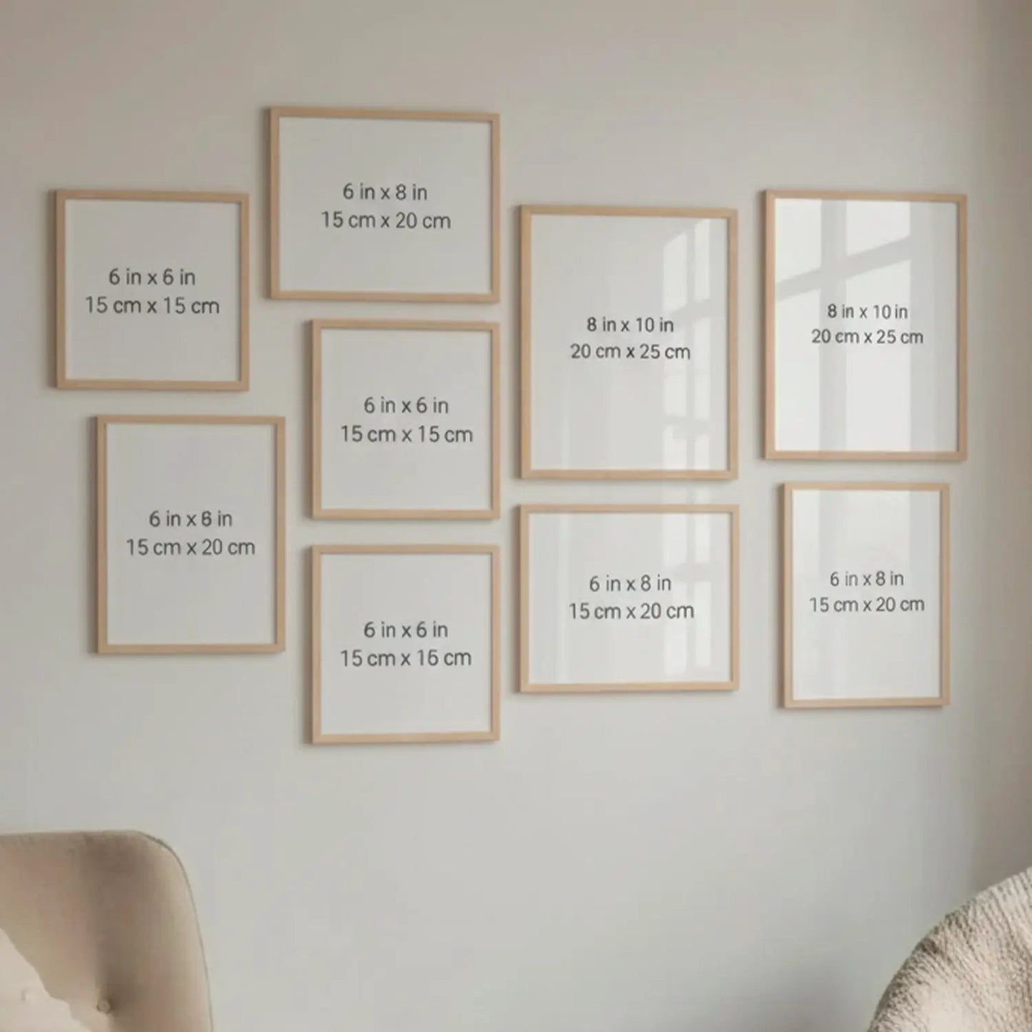 Photo Frame For Wall | Aesthetic Collage Picture Frames For Wall Decor | Rectangular Photo Frames For Home Decor Office Livingroom Bedroom | Set of 9