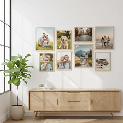 Photo Frame For Wall | Aesthetic Collage Picture Frames For Wall Decor | Rectangular Photo Frames For Home Decor Office Livingroom Bedroom | Set of 8
