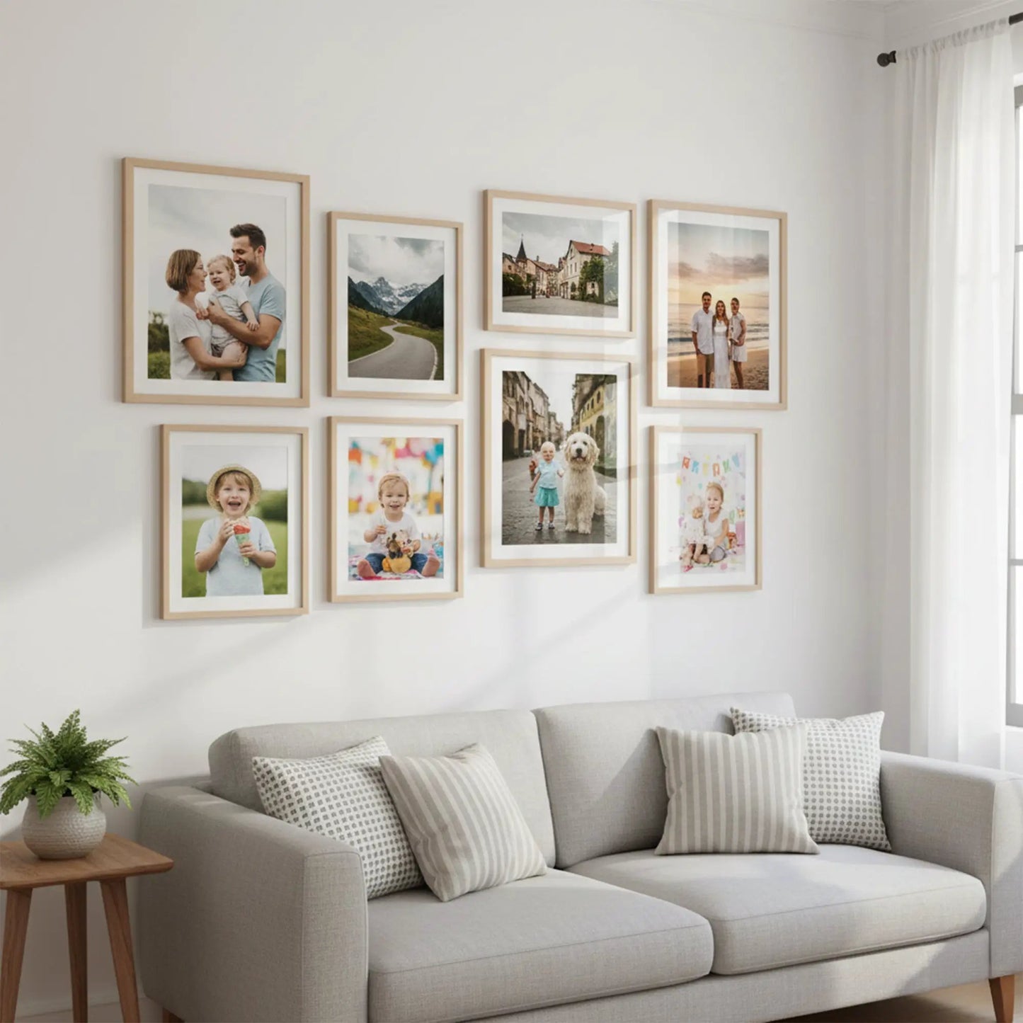 Photo Frame For Wall | Aesthetic Collage Picture Frames For Wall Decor | Rectangular Photo Frames For Home Decor Office Livingroom Bedroom | Set of 8