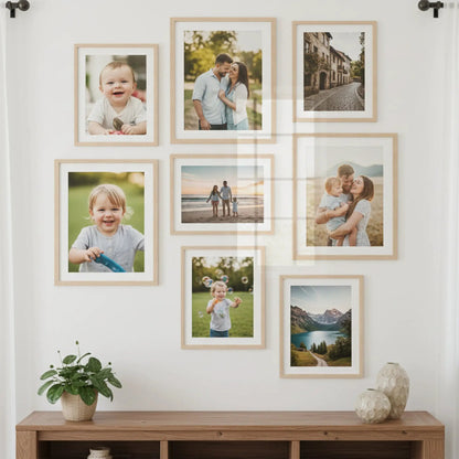 Photo Frame For Wall | Aesthetic Collage Picture Frames For Wall Decor | Rectangular Photo Frames For Home Decor Office Livingroom Bedroom | Set of 8
