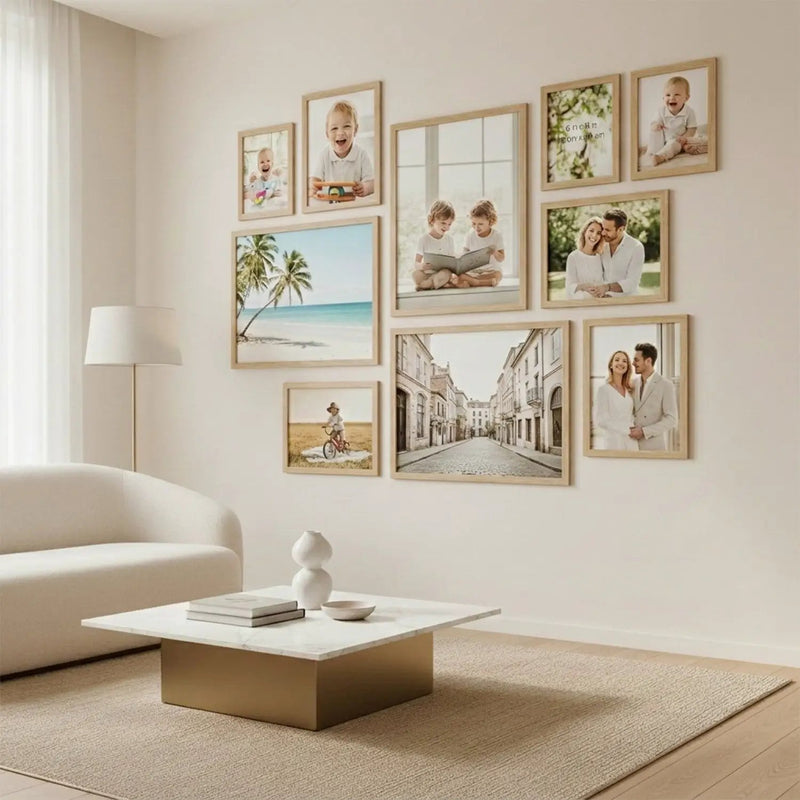 Photo Frame For Wall Decor | Collage Picture Frames For Wall Decor | Aesthetic Rectangular Photo Frames For Home Decor Office Livingroom Bedroom | Set of 10