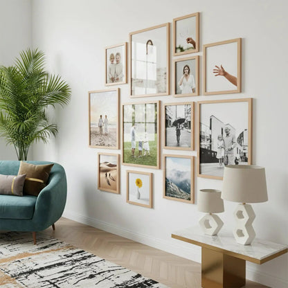 Photo Frame For Wall | Aesthetic Collage Picture Frames For Wall Decor | Rectangular Photo Frames For Home Decor Office Livingroom Bedroom | Set of 12