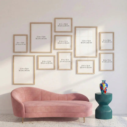 Photo Frame For Wall Decor | Collage Picture Frames For Wall Decor | Aesthetic Rectangular Photo Frames For Home Decor Office Livingroom Bedroom | Set of 11