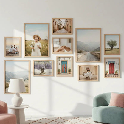 Photo Frame For Wall Decor | Collage Picture Frames For Wall Decor | Aesthetic Rectangular Photo Frames For Home Decor Office Livingroom Bedroom | Set of 11
