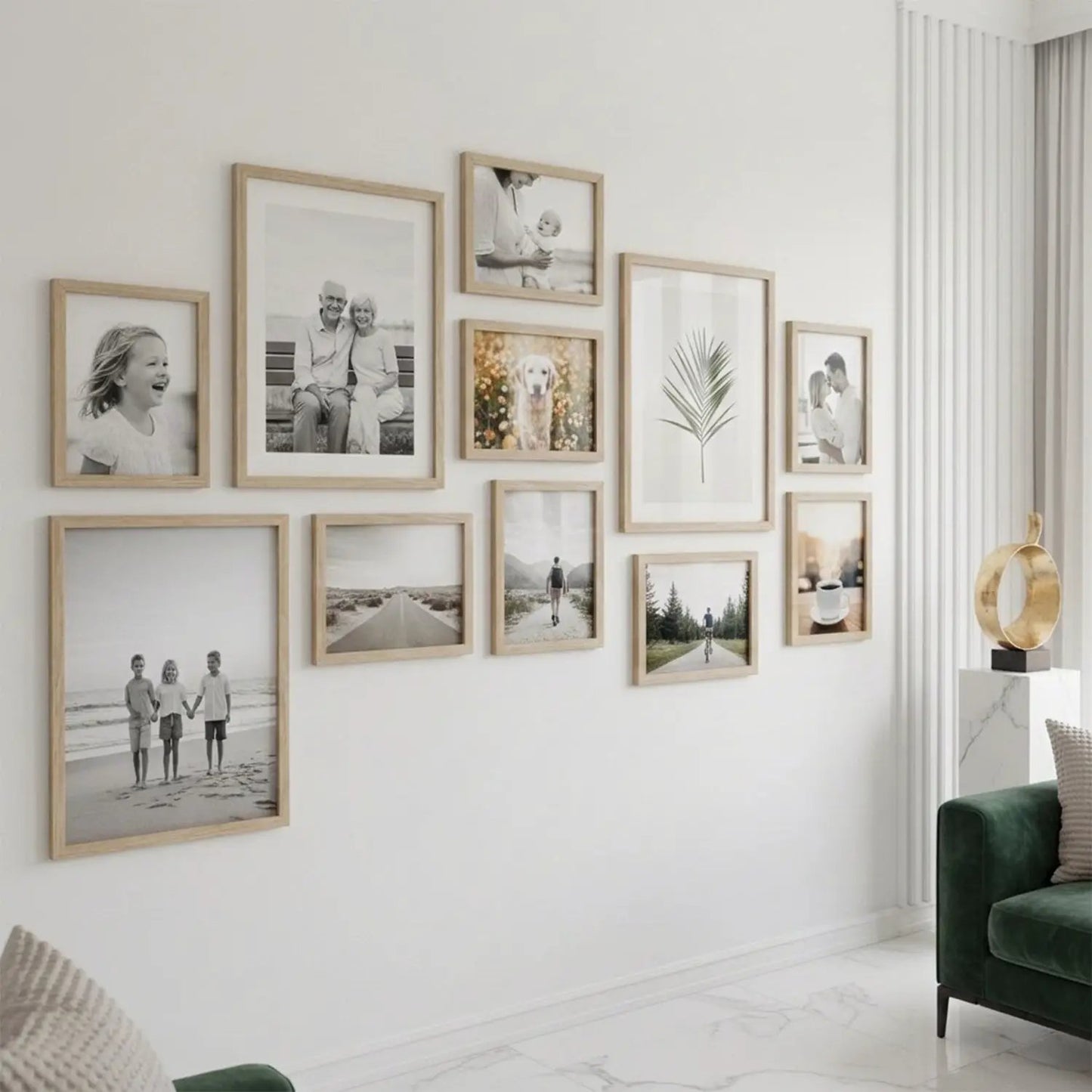 Photo Frame For Wall Decor | Collage Picture Frames For Wall Decor | Aesthetic Rectangular Photo Frames For Home Decor Office Livingroom Bedroom | Set of 11