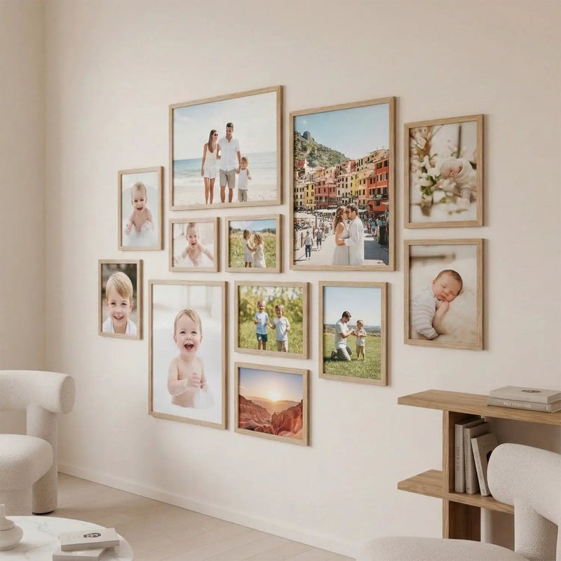 Photo Frame For Wall decoration | Wooden Frames For living room Office | Aesthetic Frames For Wall Decor Gifts | Photo frame for Home Decor Bedroom | Set of 12