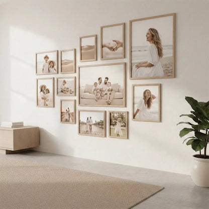 Photo Frame For Wall | Aesthetic Collage Picture Frames For Wall Decor | Rectangular Photo Frames For Home Decor Office Livingroom Bedroom | Set of 12