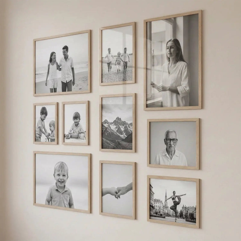 Photo Frame For Wall decoration | Wooden Frames For living room Office | Aesthetic Frames For Wall Decor Gifts | Photo frame for Home Decor Bedroom | Set of 10