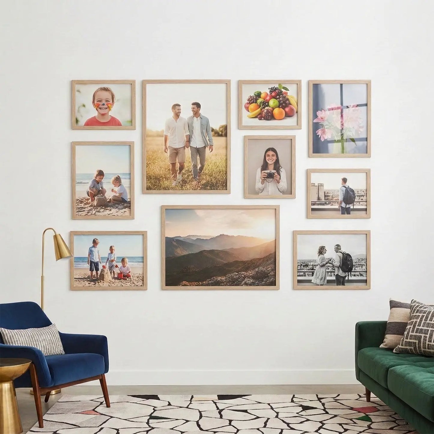 Photo Frame For Wall Decor | Collage Picture Frames For Wall Decor | Aesthetic Rectangular Photo Frames For Home Decor Office Livingroom Bedroom | Set of 10