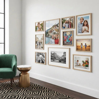 Photo Frame For Wall Decor | Collage Picture Frames For Wall Decor | Aesthetic Rectangular Photo Frames For Home Decor Office Livingroom Bedroom | Set of 10