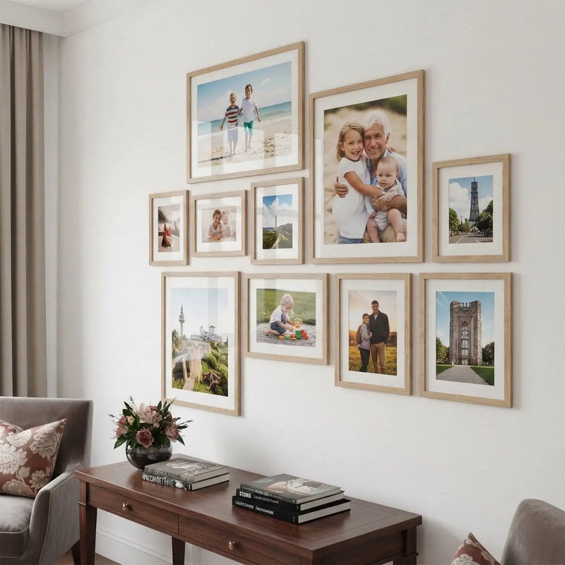 Photo Frame For Wall decoration | Wooden Frames For living room Office | Aesthetic Frames For Wall Decor Gifts | Photo frame for Home Decor Bedroom | Set of 10