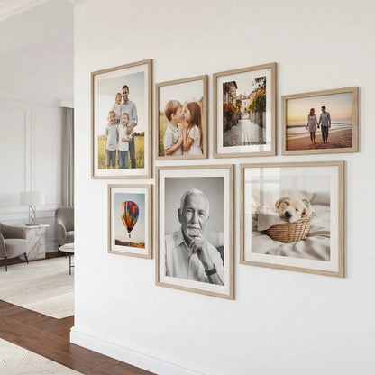 Photo Frame For Wall | Aesthetic Collage Picture Frames For Wall Decor | Rectangular Photo Frames For Home Decor Office Livingroom Bedroom | Set of 7