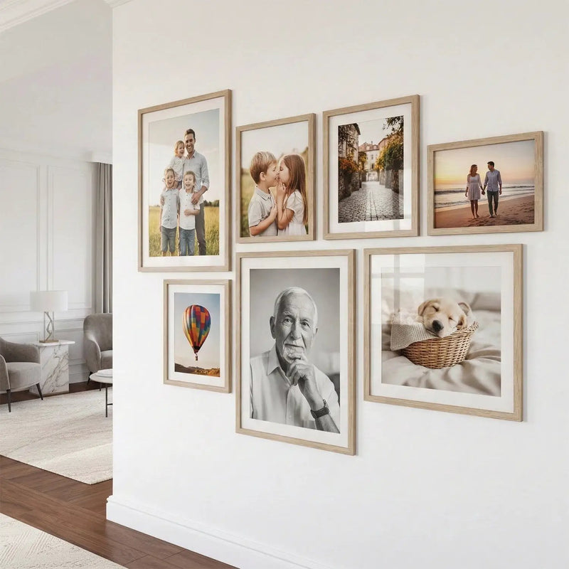 Photo Frame For Wall | Aesthetic Collage Picture Frames For Wall Decor | Rectangular Photo Frames For Home Decor Office Livingroom Bedroom | Set of 7