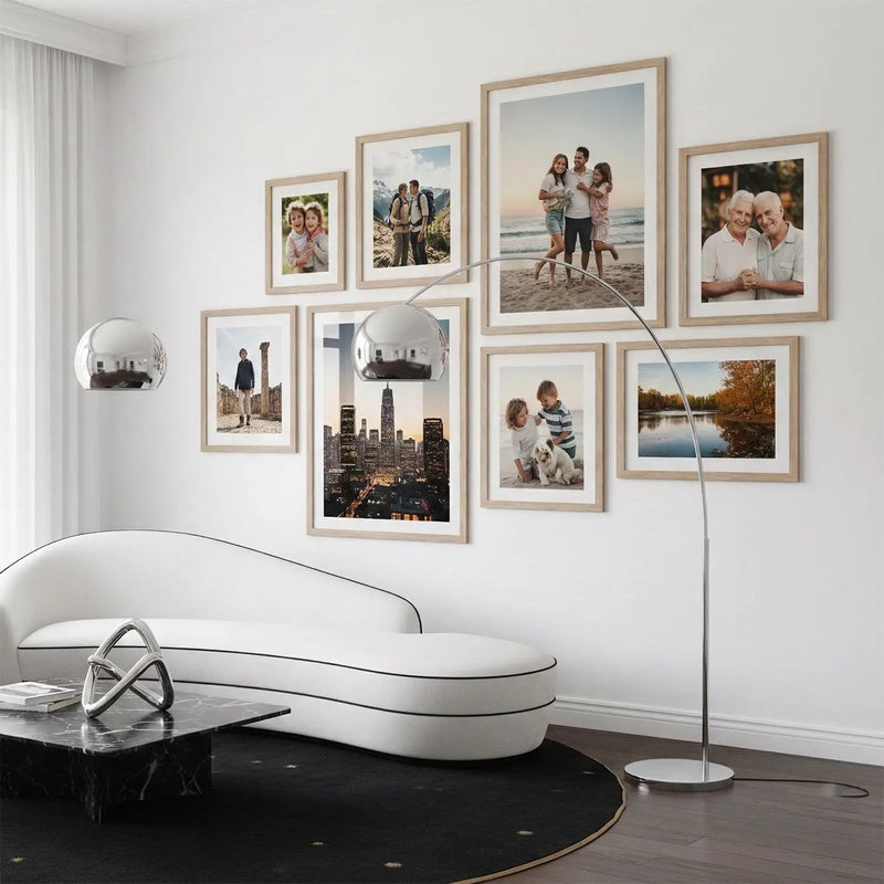 Photo Frame For Wall Decor | Collage Picture Frames For Wall Decor | Aesthetic Rectangular Photo Frames For Home Decor Office Livingroom Bedroom | Set of 8