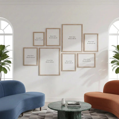 Photo Frame For Wall Decor | Collage Picture Frames For Wall Decor | Aesthetic Rectangular Photo Frames For Home Decor Office Livingroom Bedroom | Set of 8
