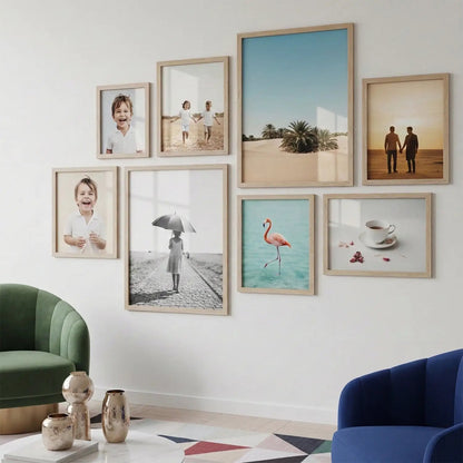 Photo Frame For Wall Decor | Collage Picture Frames For Wall Decor | Aesthetic Rectangular Photo Frames For Home Decor Office Livingroom Bedroom | Set of 8