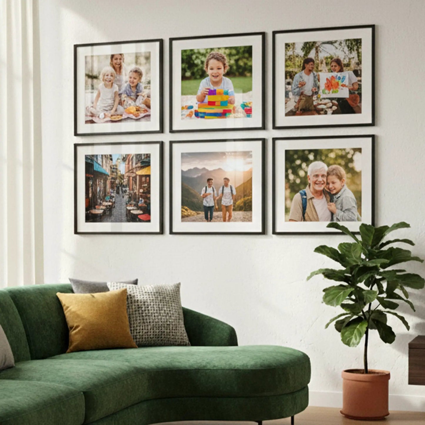 Photo Frame For Wall | Aesthetic Collage Picture Frames For Wall Decor | Rectangular Photo Frames For Home Decor Office Livingroom Bedroom | Pack of 6