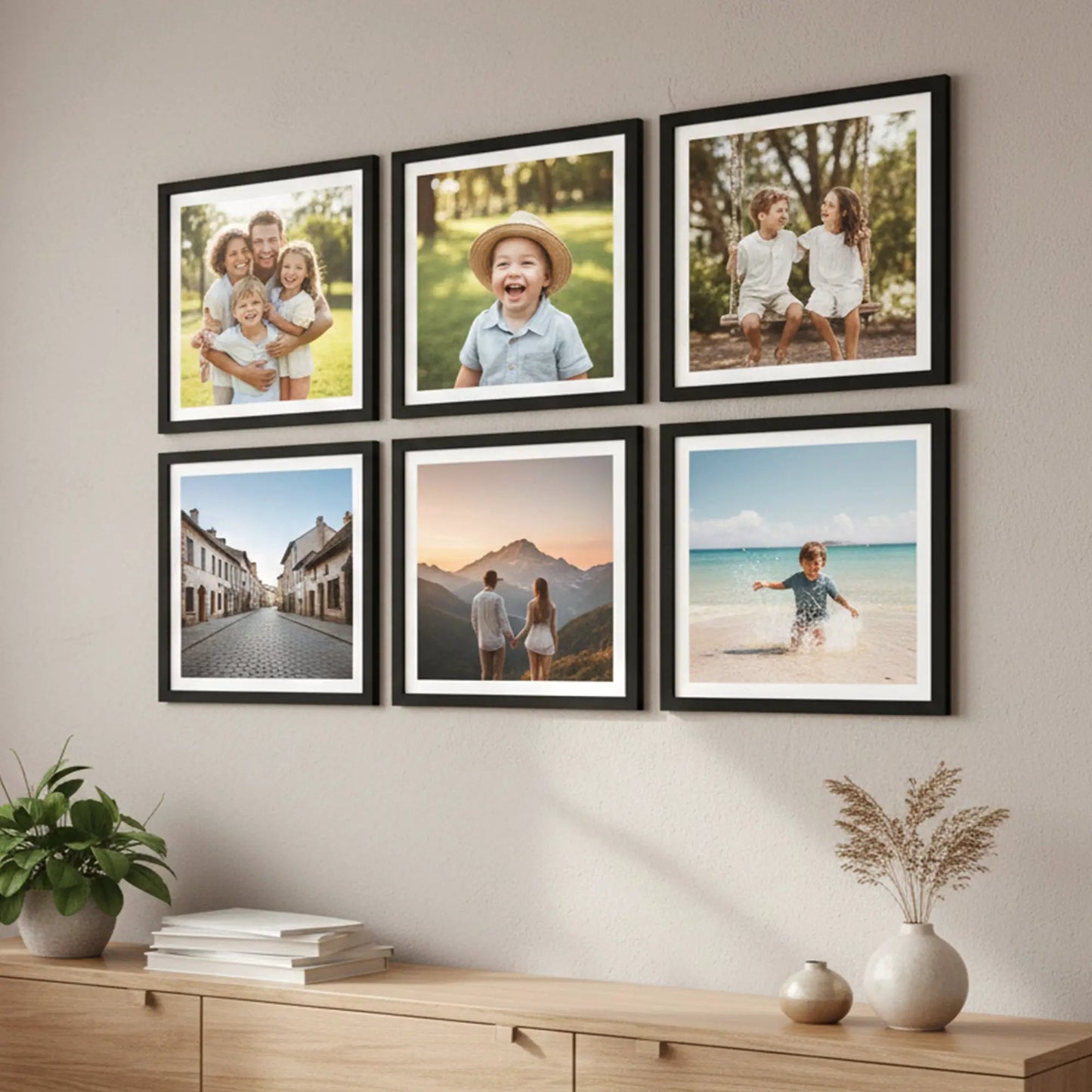 Photo Frame For Wall | Aesthetic Collage Picture Frames For Wall Decor | Rectangular Photo Frames For Home Decor Office Livingroom Bedroom | Pack of 6