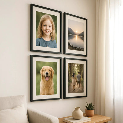 Photo Frame For Wall | Aesthetic Collage Picture Frames For Wall Decor | Rectangular Photo Frames For Home Decor Office Livingroom Bedroom | Set of 4