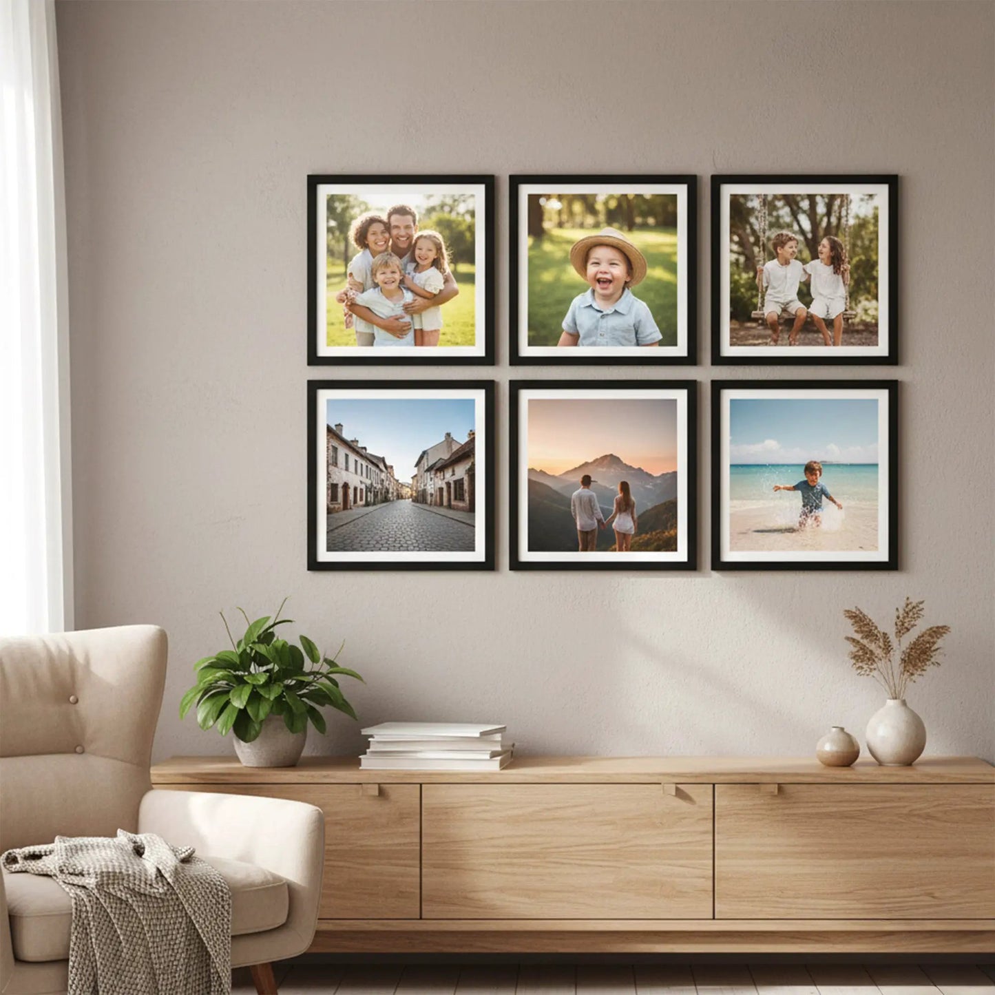 Photo Frame For Wall | Aesthetic Collage Picture Frames For Wall Decor | Rectangular Photo Frames For Home Decor Office Livingroom Bedroom | Pack of 6