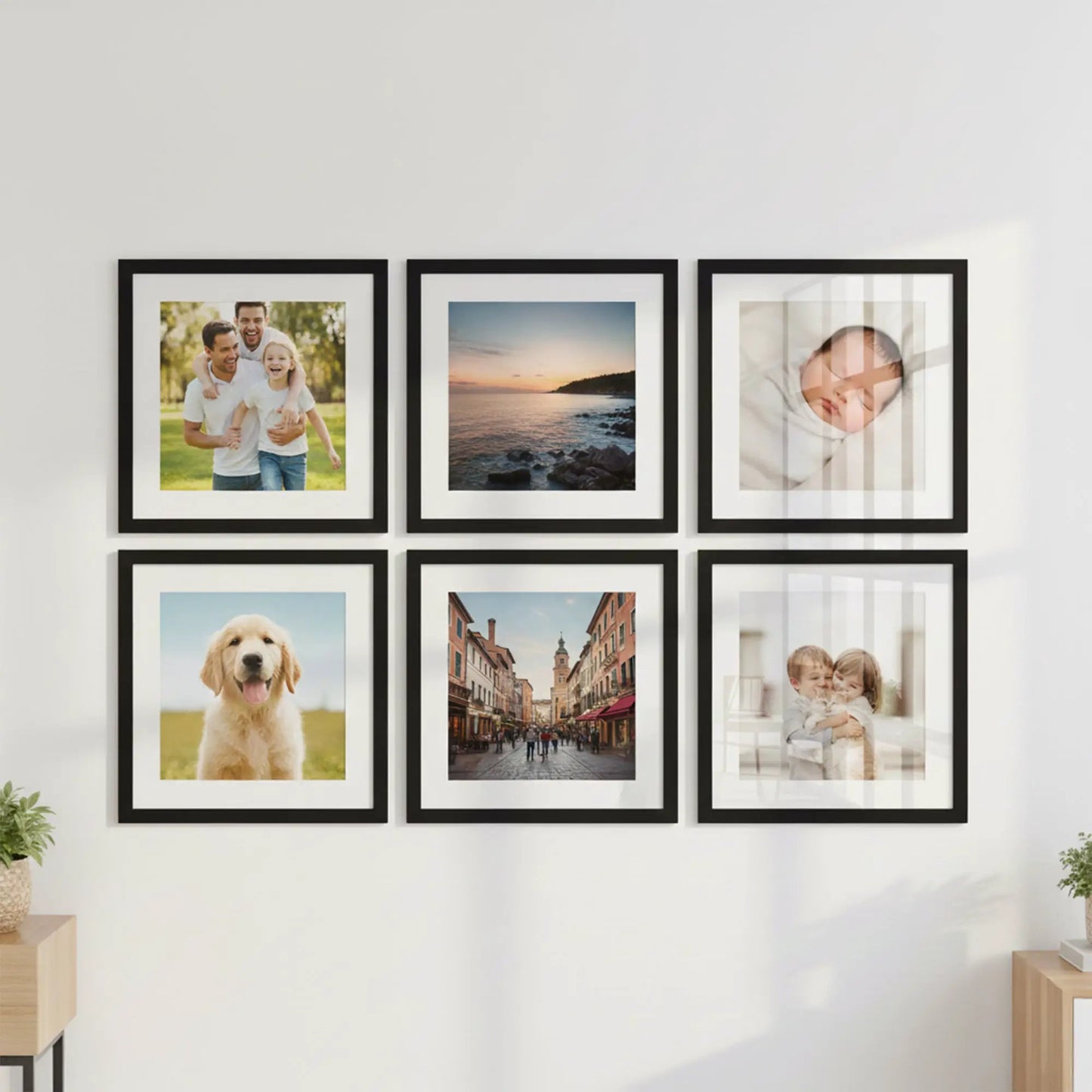 Photo Frame For Wall | Aesthetic Collage Picture Frames For Wall Decor | Rectangular Photo Frames For Home Decor Office Livingroom Bedroom | Pack of 6