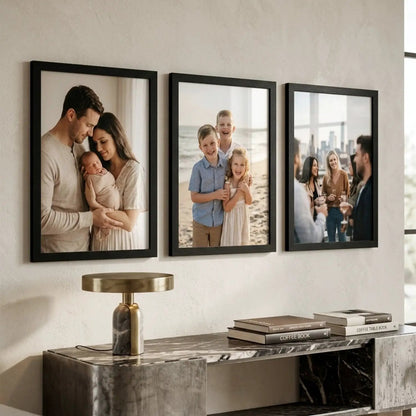 Photo Frame for Wall Decoration | Wooden Aesthetic Frame for Bedroom | Certificate Frame | Photo Frame for Certificate A4 Size Office Use Set of 3