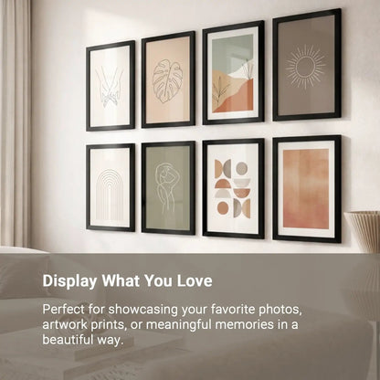 Aesthetic Photo Frame for Wall Decoration | Wooden Frames for Bedroom Living Room | Certificate Frame | Photo Frame for Certificate A4 Size Set of 8