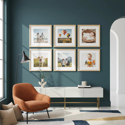 Photo Frame For Wall | Aesthetic Collage Picture Frames For Wall Decor | Rectangular Photo Frames For Home Decor Office Livingroom Bedroom | Pack of 6