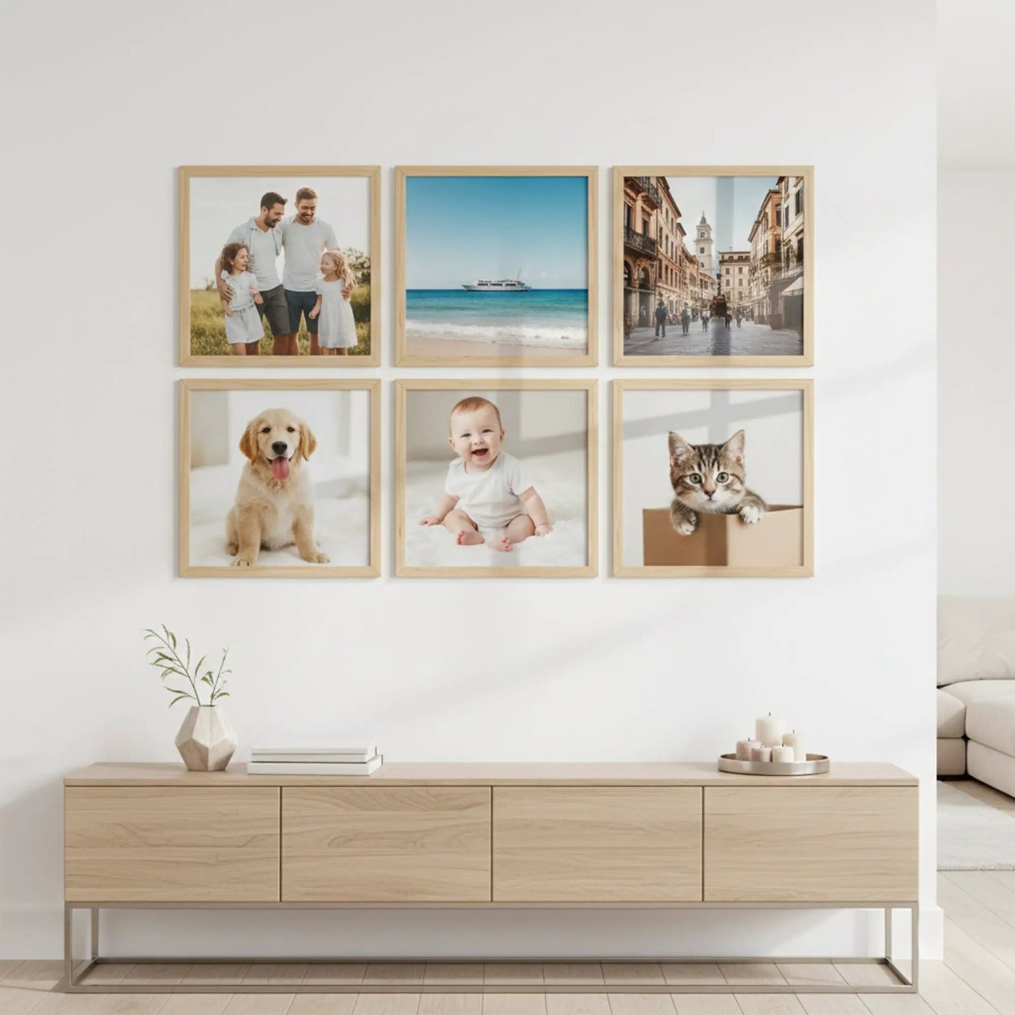 Photo Frame For Wall | Aesthetic Collage Picture Frames For Wall Decor | Rectangular Photo Frames For Home Decor Office Livingroom Bedroom | Pack of 6