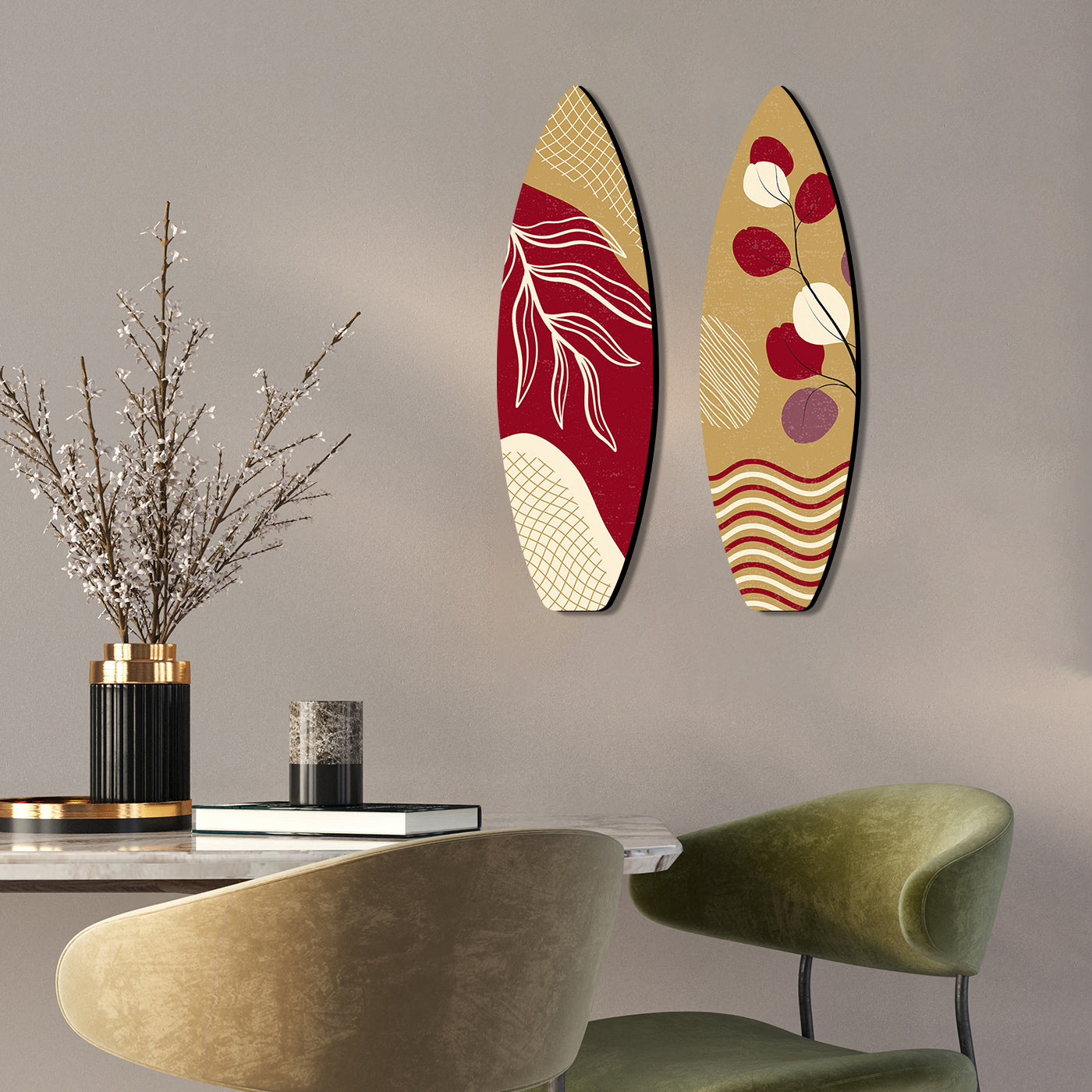 Modern Art Nature Inspired Wall Hangings for Wall Decoration - MDF Wood Wall Hangings-Kotart